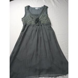 Whimsygoth Tunic Blouse Top Crochet Gray Dark Fairy Witchy Goth Punk Small